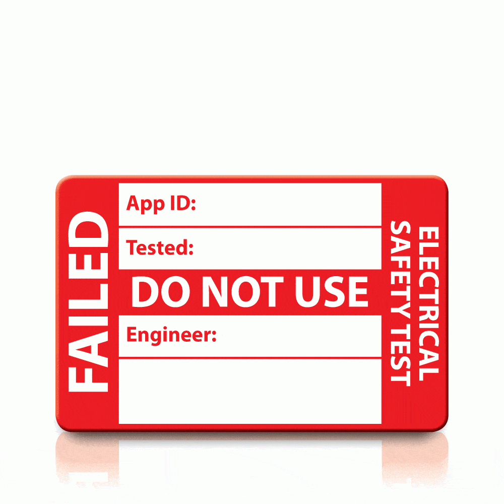 Medium Failed PAT Test Labels