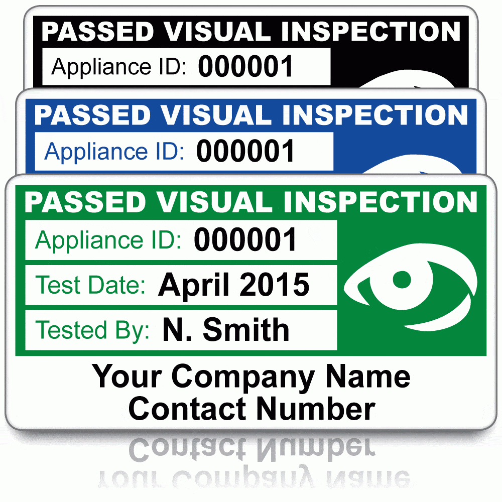 4th Edition Visual Inspection Labels