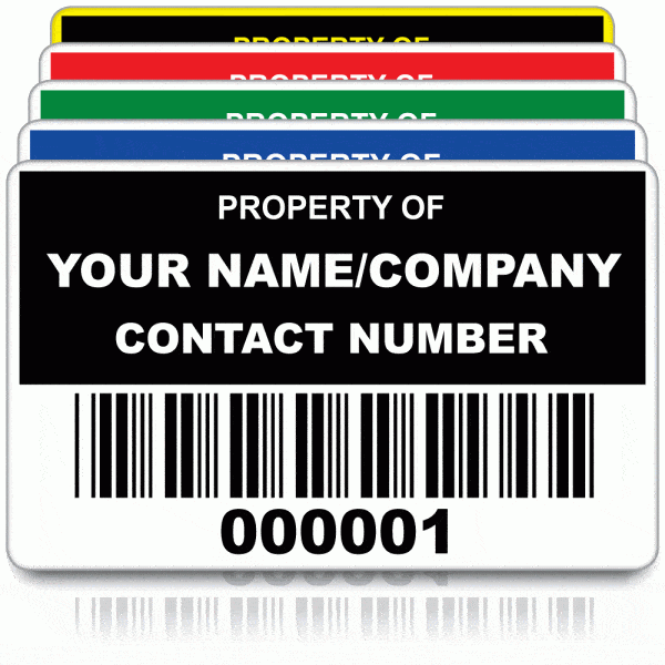 Large Barcode asset labels