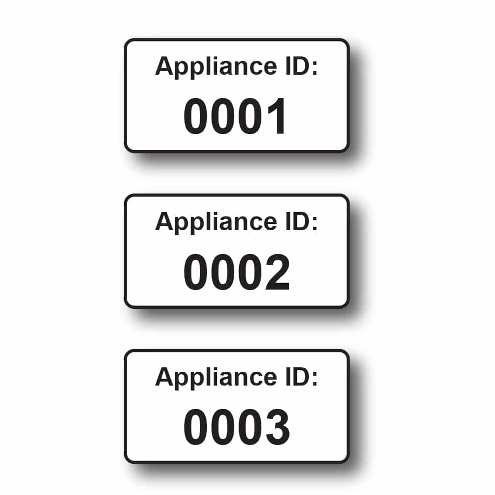 Numbered Appliance Id Labels