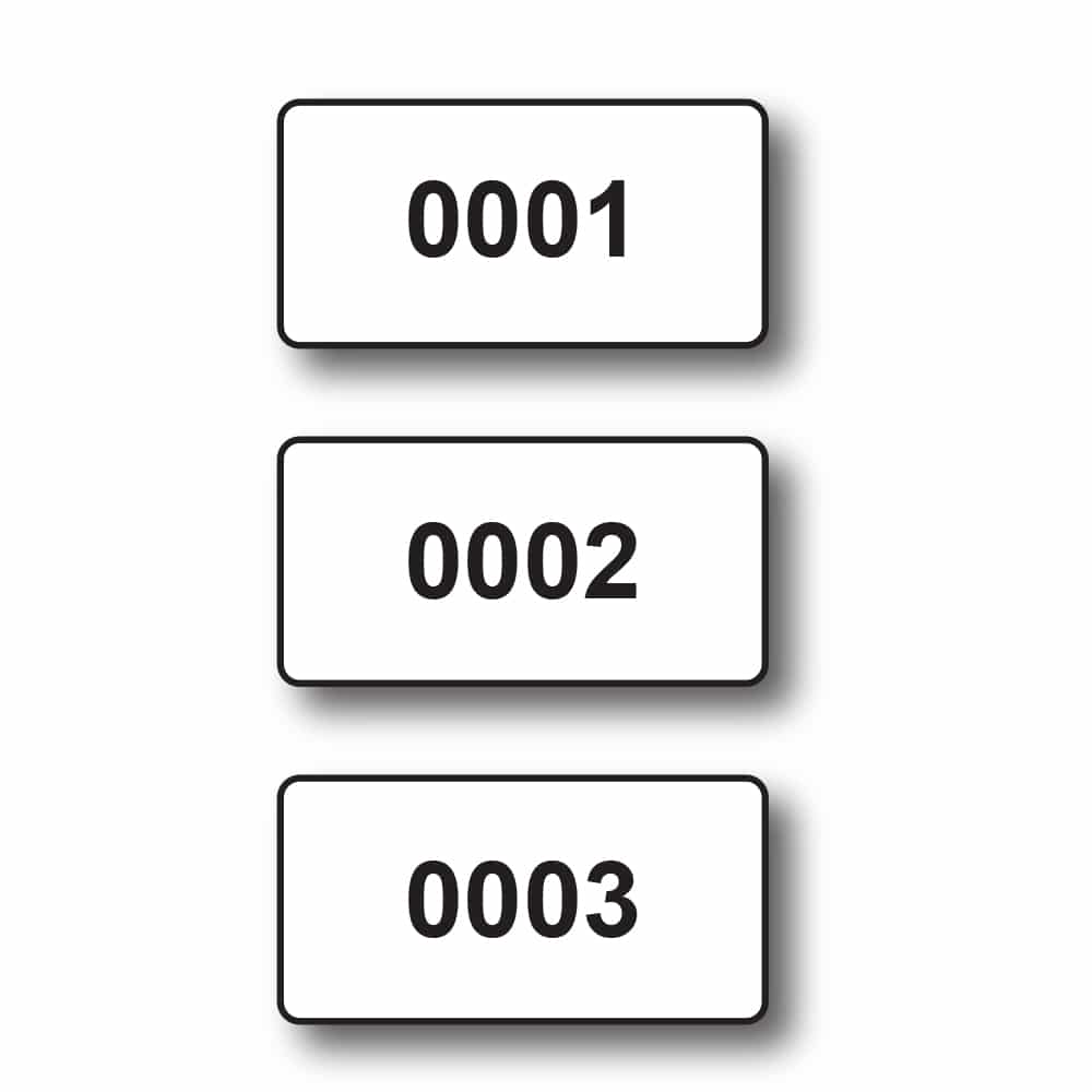 Sequential Numbered Labels
