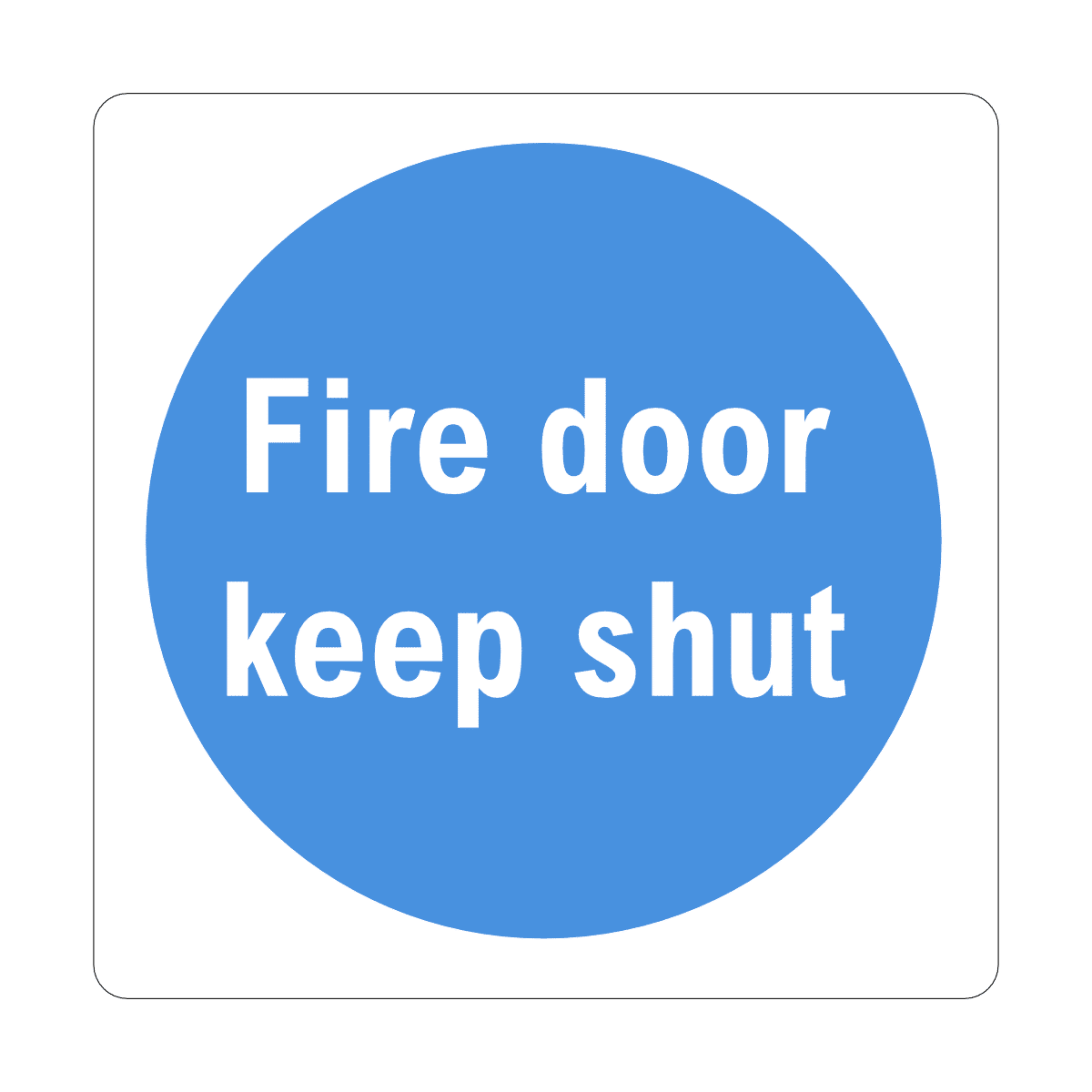 Fire Door Keep Shut Labels