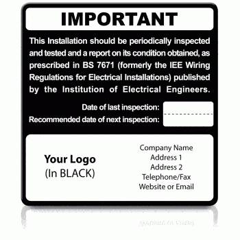 Budget Periodic Inspection Labels Personalised