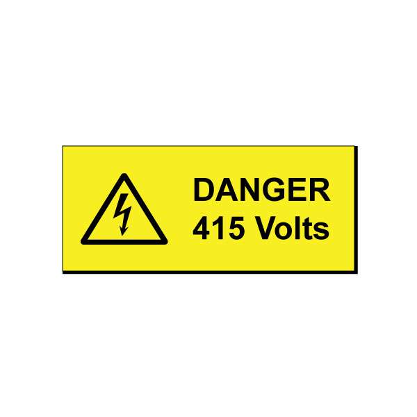 Danger 415 Volts Labels Engraved Labels
