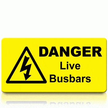 Danger Live Busbars Labels
