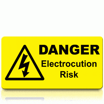 Danger Electrocution Risk Labels
