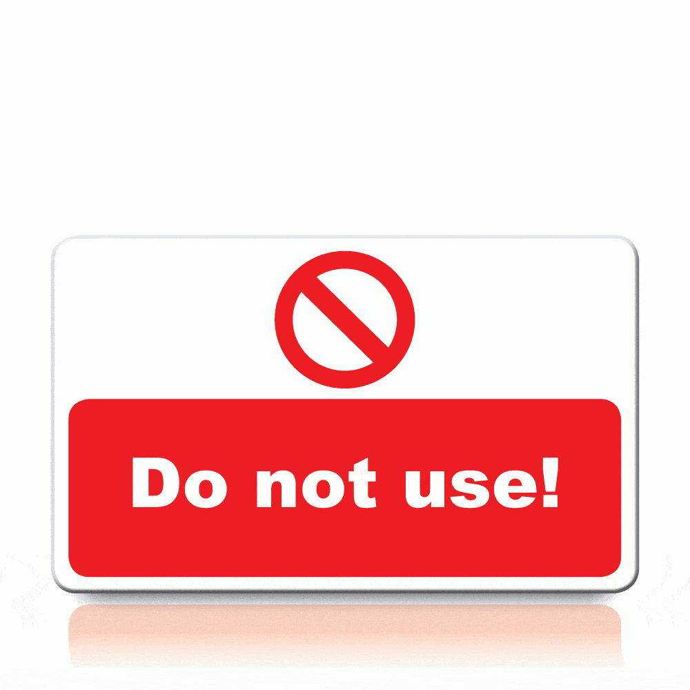 Do Not Use Lockout Labels