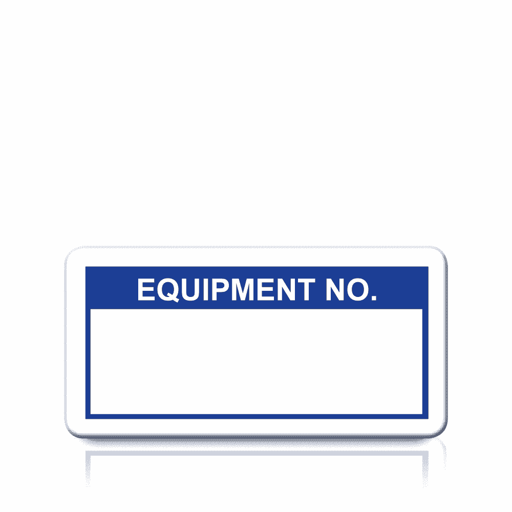 Equipment No. Labels in Blue