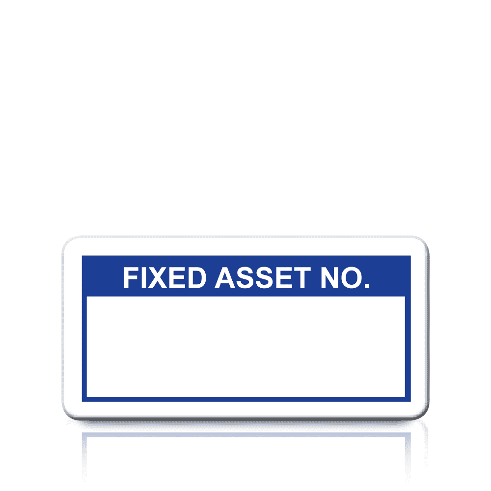 Fixed Asset Labels in Blue