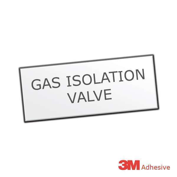 Gas Isolation Valve Engraved Label