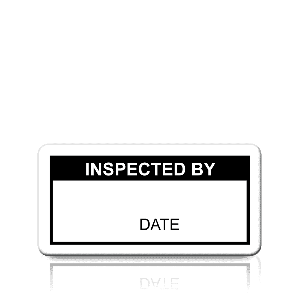 Inspected by Labels in Black