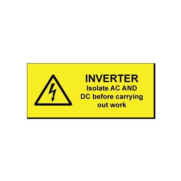 Inverter Isolate Engraved Labels