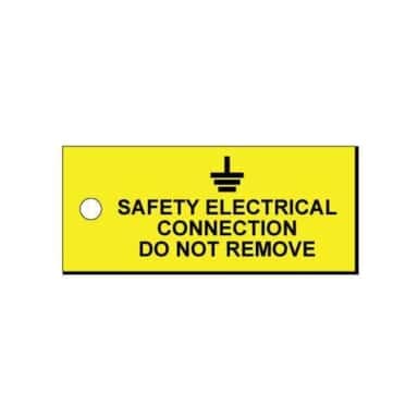 Safety Electrical Connection Tags 5 Pack - The Label People