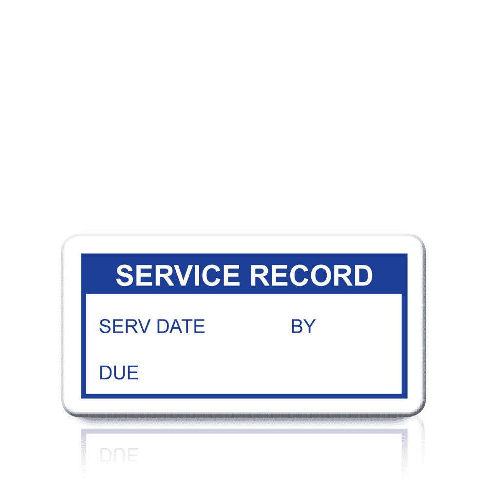 Service Record Labels in Blue