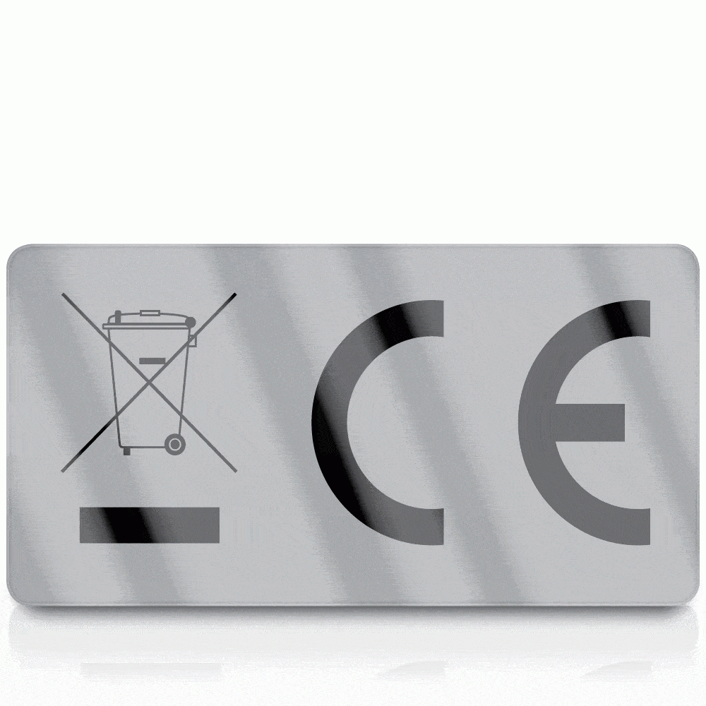 WEEE & CE Label Silver
