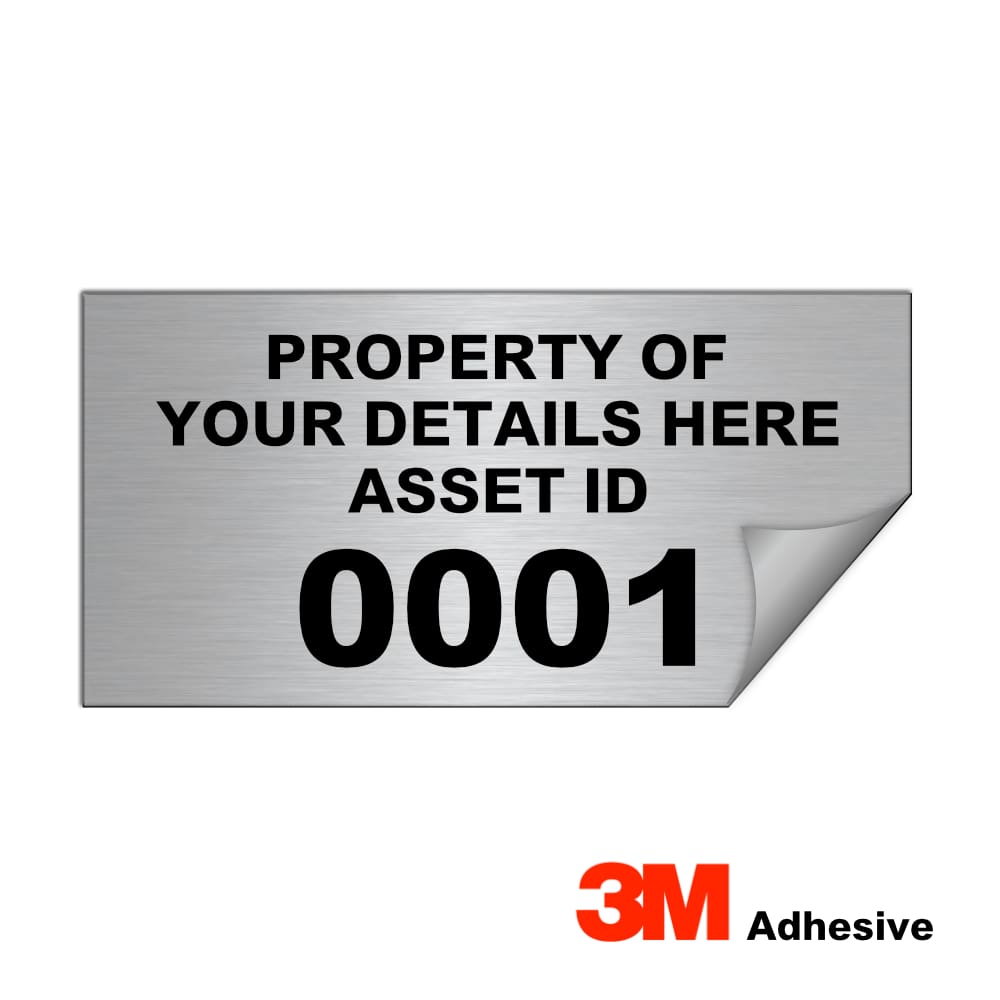 Aluminium Foil Asset Labels 40 x 20mm - The Label People