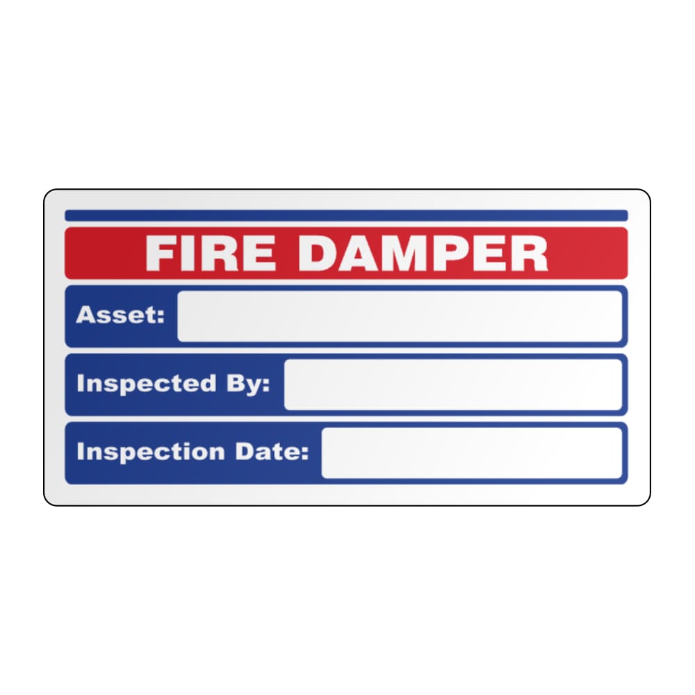 Fire Damper Inspection Labels with Asset ID – The Label People