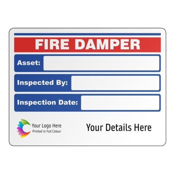 Fire Damper Inspection Labels Personalised with your Details – The ...